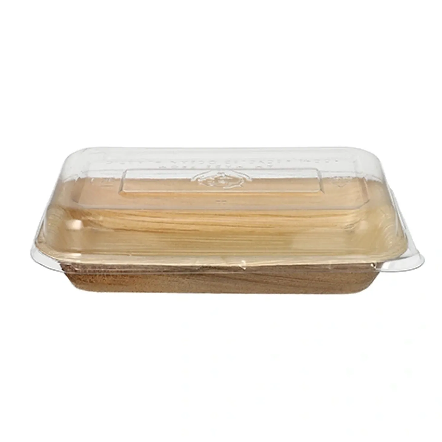 Starpak Schalen, Palmblatt eckig 200 ml 4,8 cm x 12 cm x 18 cm mit rPET Deckel "Kombipack"