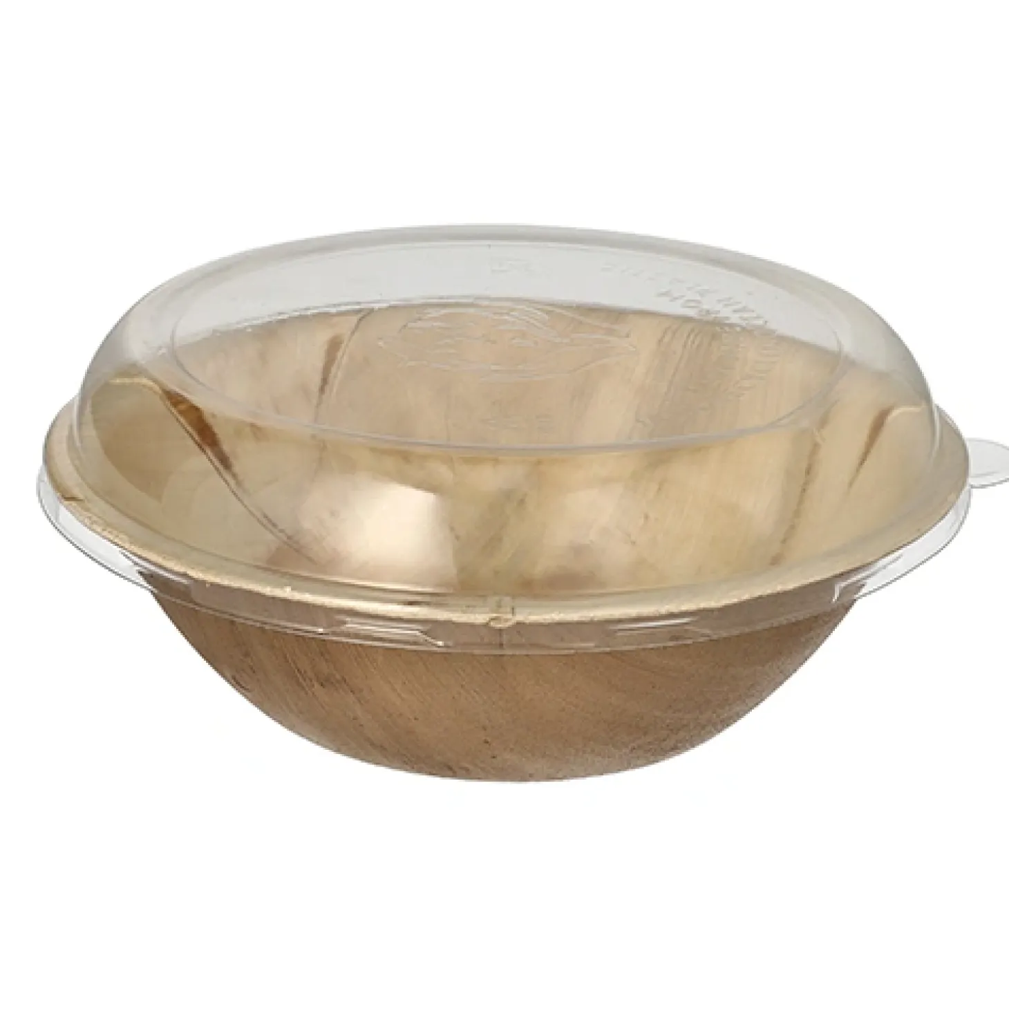 Starpak Schalen, Palmblatt rund 800 ml Ø 21 cm, 8,5 cm mit rPET Deckel "Kombipack"