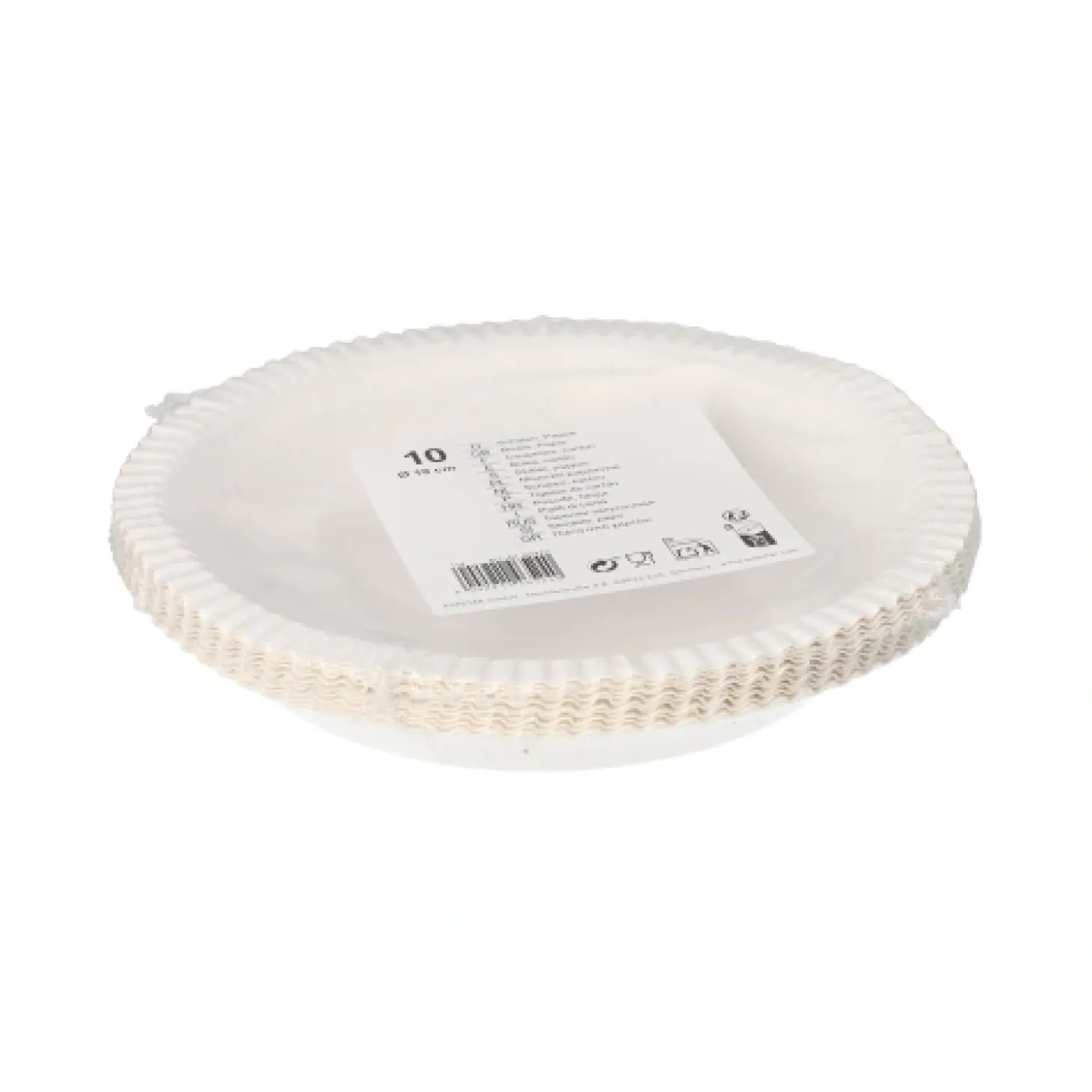 Starpak Schalen, Pappe rund Ø 19 cm, 2,4 cm weiß, 15 x 10 Stück