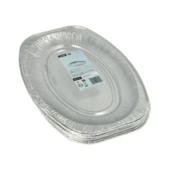 Starpak Servierplatten, Alu oval 35 cm x 24,5 cm, 10 x 10 Stück