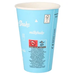 Starpak Shake-Becher, Pappe 0,3 l Ø 8 cm, blau "Milk-Shake", 20 x 50 Stück