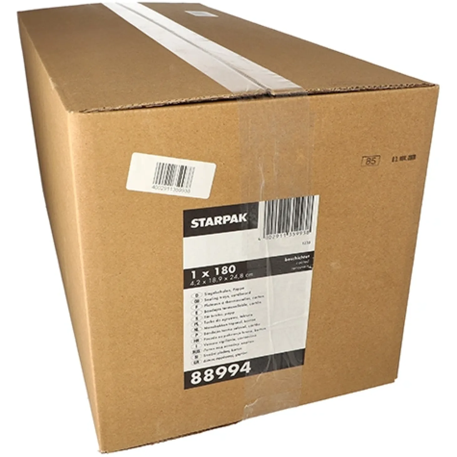Starpak Siegelschalen, Pappe eckig 1200 ml 4,2 cm x 18,9 cm x 24,8 cm weiß