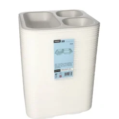 Starpak Siegelschalen, XPS 3-geteilt 1150 ml 4,2 cm x 24,5 cm x 26,5 cm weiß laminiert