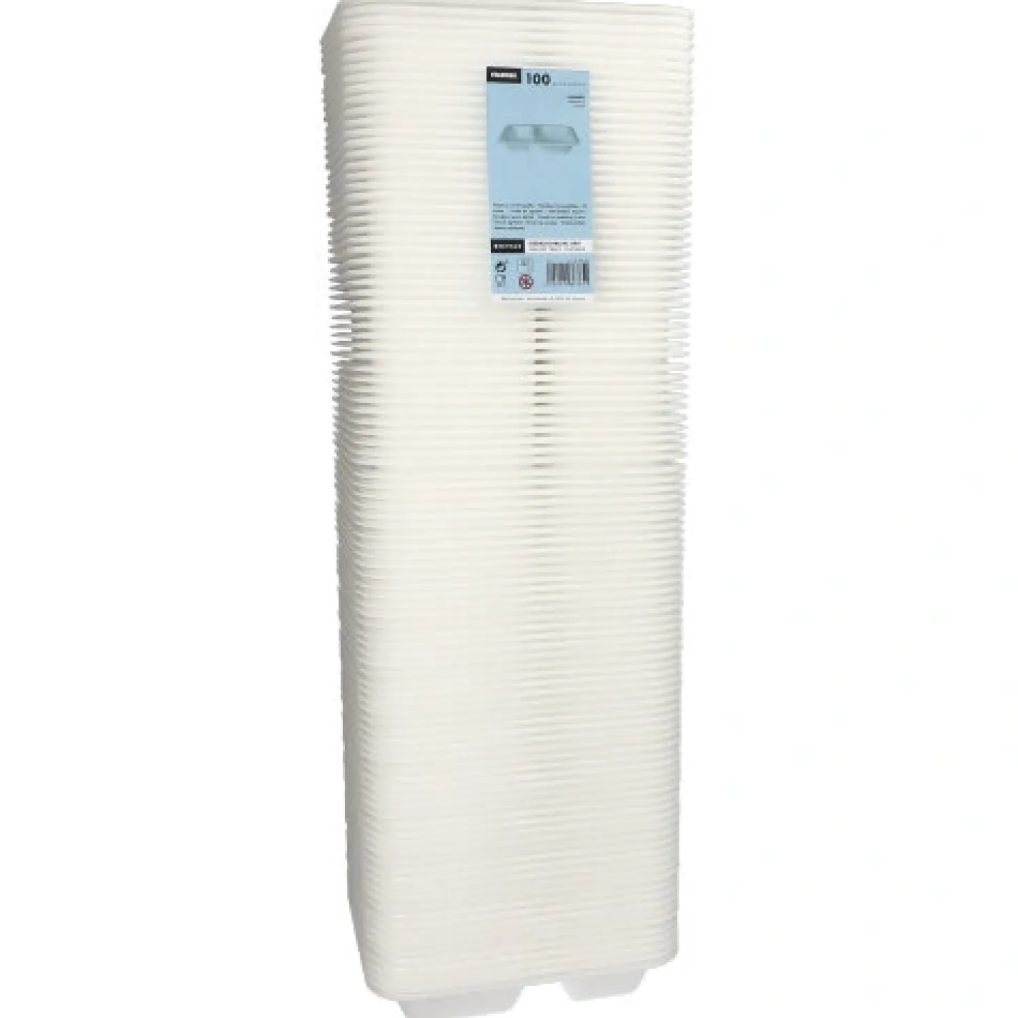 Starpak Siegelschalen, XPS 2-geteilt 800 ml 4,2 cm x 18,5 cm x 23,5 cm weiß laminiert