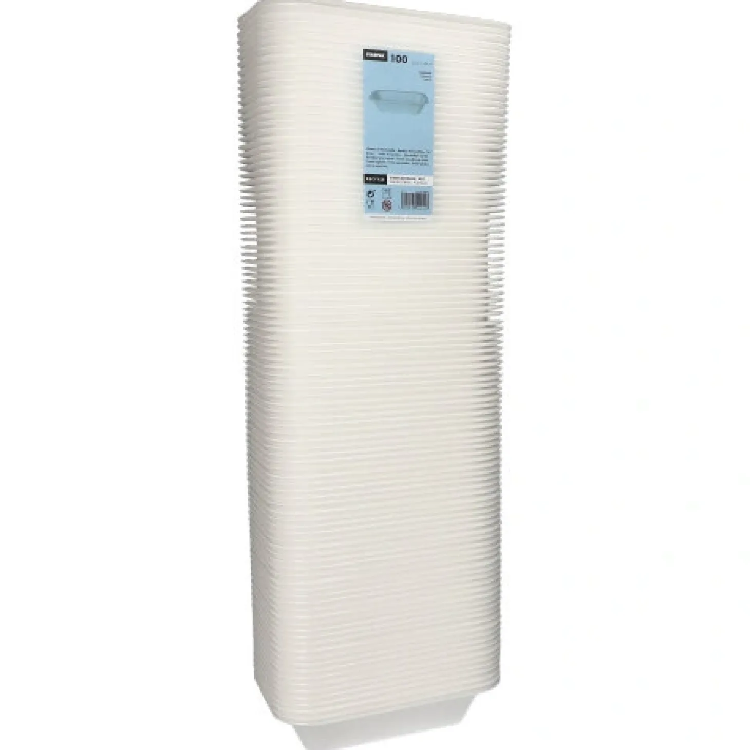 Starpak Siegelschalen, XPS 950 ml 5,6 cm x 15 cm x 24 cm weiß laminiert