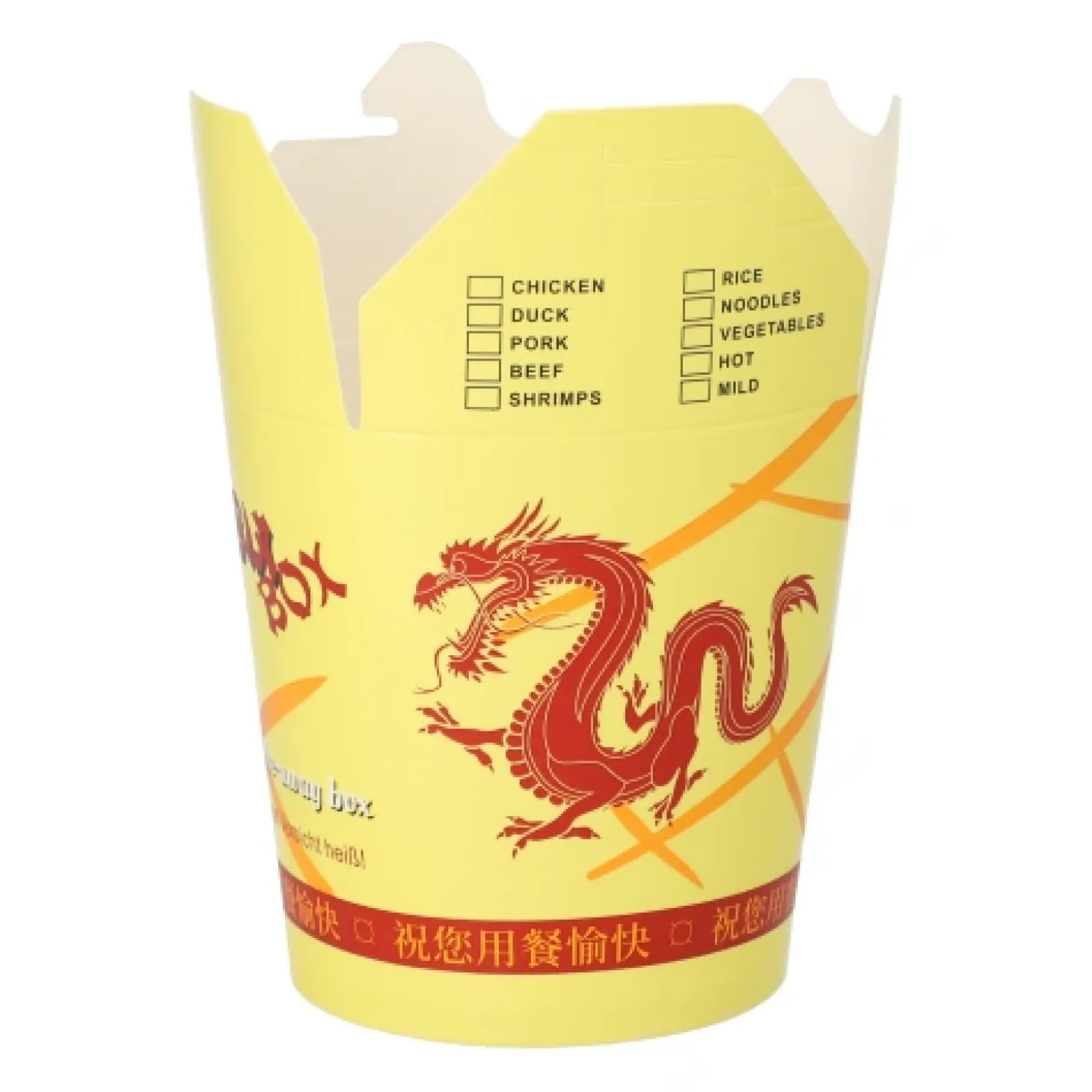 Starpak Snackboxen "ASIA" rund 550 ml 9,7 cm x 8,6 cm x 7,4 cm "Dragon", 10 x 50 Stück