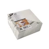 Starpak Snackservietten, stoffähnlich, Airlaid 1/4-Falz 32,5 cm x 30,5 cm weiß "Newsprint"
