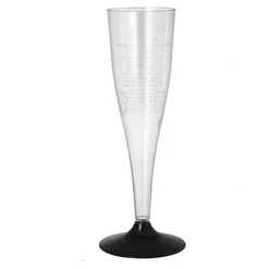 Starpak Stiel-Gläser für Sekt, PS 0,1 l Ø 5 cm, 17,5 cm glasklar, 12 x 5 Stück