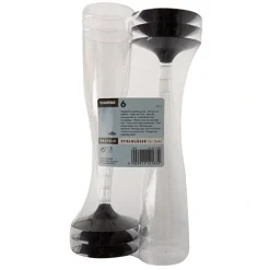 Starpak Stiel-Gläser für Sekt, PS 0,1 l Ø 5 cm, 17,5 cm glasklar, 14 x 6 Stück
