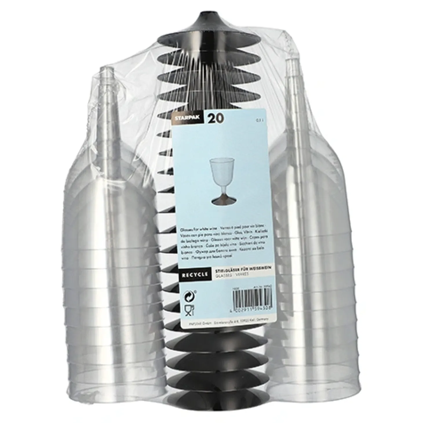 Starpak Stiel-Gläser für Weisswein, PS 0,1 l Ø 6,7 cm, 11 cm glasklar