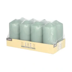 Starpak Stumpenkerzen Ø 47 mm, 100 mm blaugrün, 6 x 8 Stück