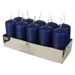 Starpak Stumpenkerzen Ø 40 mm, 90 mm dunkelblau