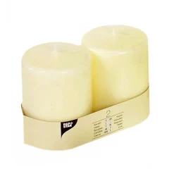 Starpak Stumpenkerzen Ø 80 mm, 100 mm elfenbein "Ivory" mit Flachkopf