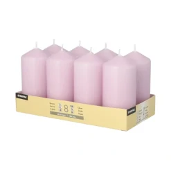 Starpak Stumpenkerzen Ø 47 mm, 100 mm flieder, 6 x 8 Stück