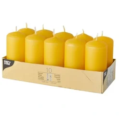 Starpak Stumpenkerzen Ø 40 mm, 90 mm goldgelb