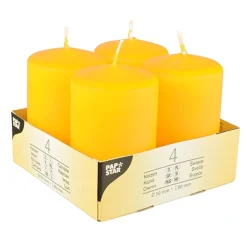 Starpak Stumpenkerzen Ø 50 mm, 80 mm gelb