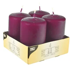 Starpak Stumpenkerzen Ø 50 mm, 80 mm lila