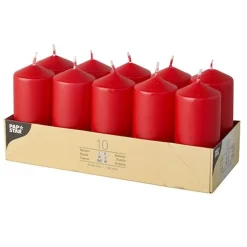 Starpak Stumpenkerzen Ø 40 mm, 90 mm rot