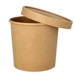 Starpak Suppenbecher, Pappe rund 760 ml Ø 11,5 cm, 11 cm braun