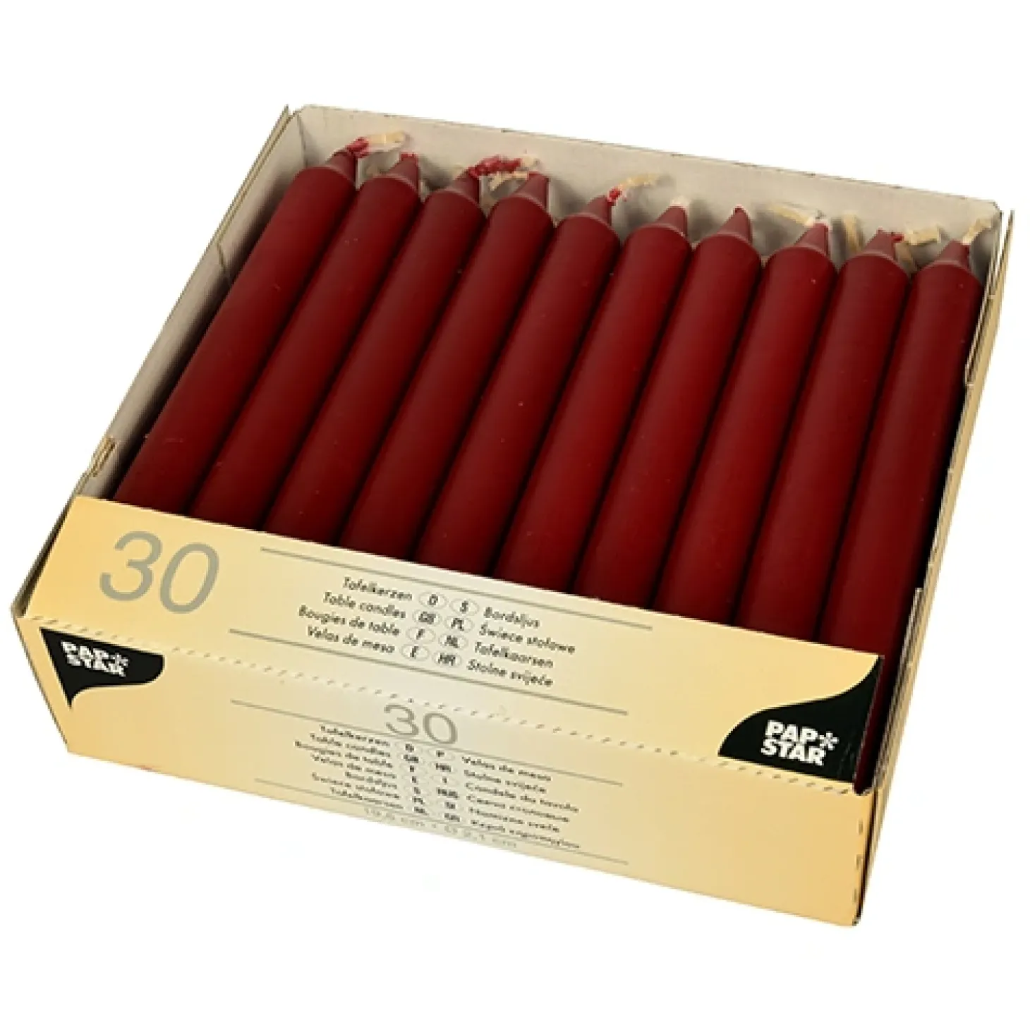 Starpak Tafelkerzen Ø 2,1 cm, 19,6 cm bordeaux