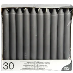 Starpak Tafelkerzen Ø 2,1 cm, 19,6 cm grau