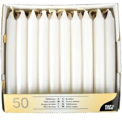 Starpak Tafelkerzen Ø 2,1 cm, 19,6 cm weiß, 4 x 50 Stück