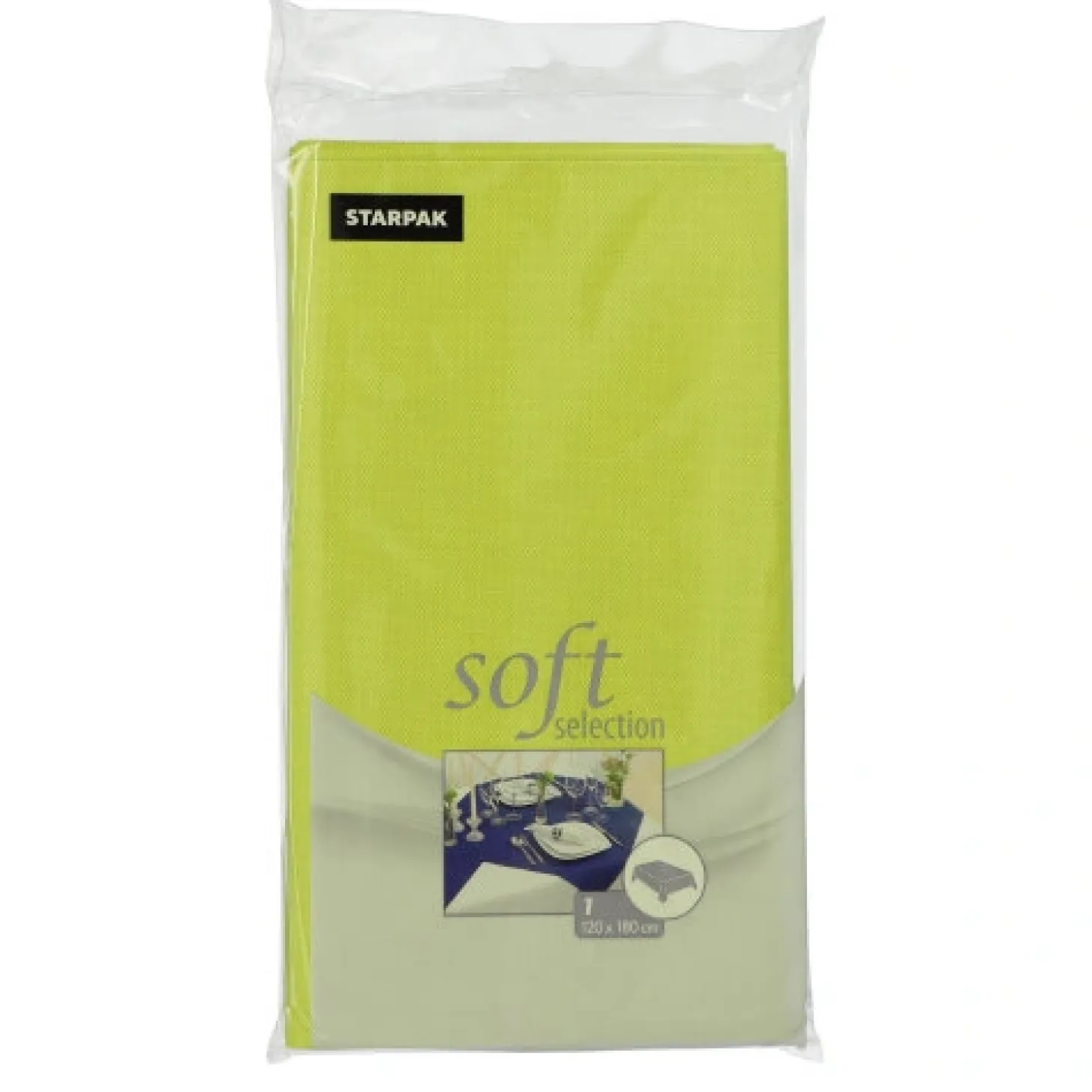 Starpak Tischdecke, stoffähnlich, Vlies "soft selection" 120 cm x 180 cm limonengrün