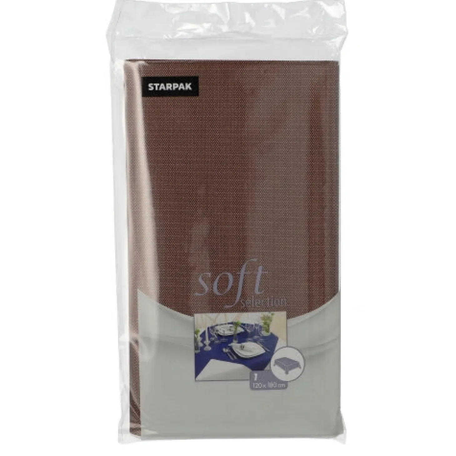 Starpak Tischdecke, stoffähnlich, Vlies "soft selection" 120 cm x 180 cm braun