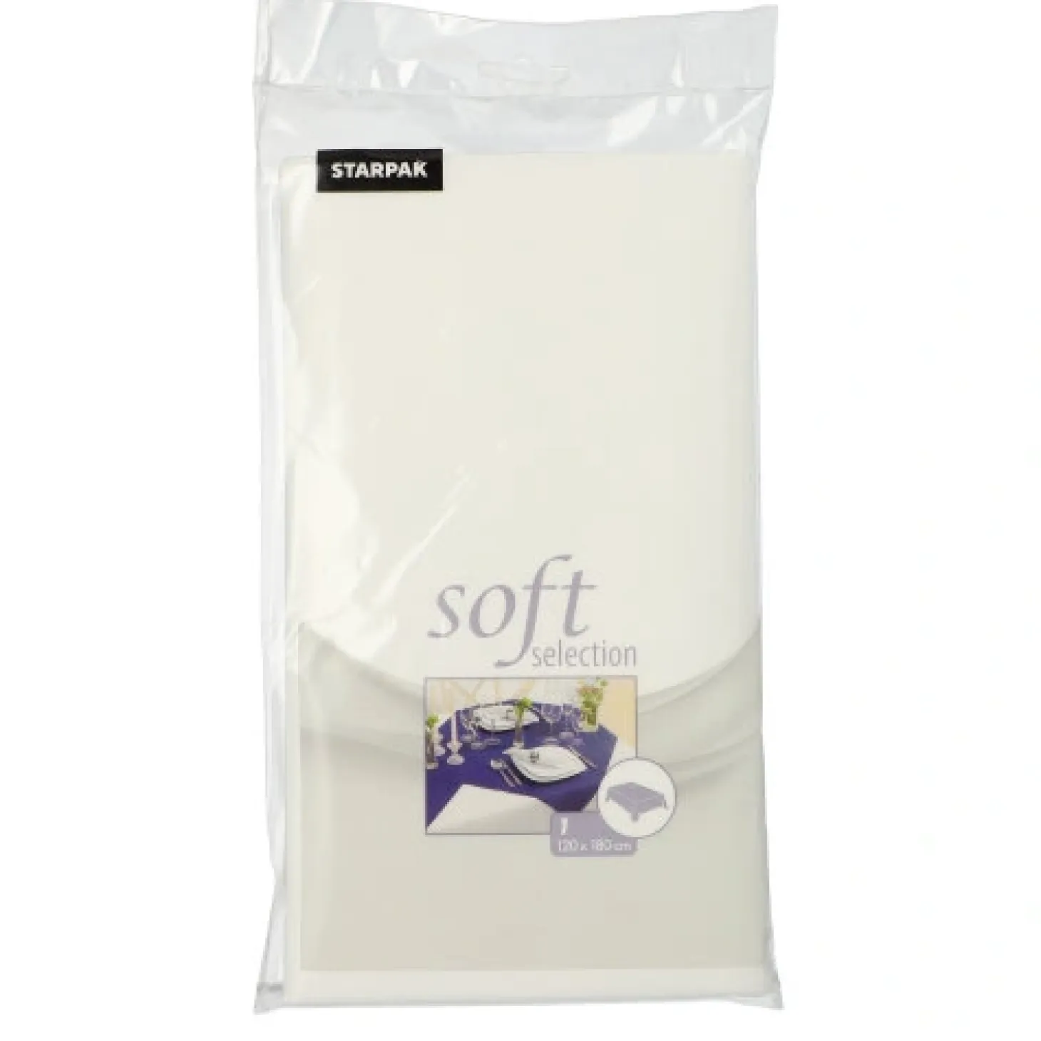 Starpak Tischdecke, stoffähnlich, Vlies "soft selection" 120 cm x 180 cm weiß