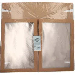Starpak Transport- und Catering-Kartons, Pappe eckig 8 cm x 31 cm x 45 cm braun mit separatem Deckel und Sichtfenster aus PET