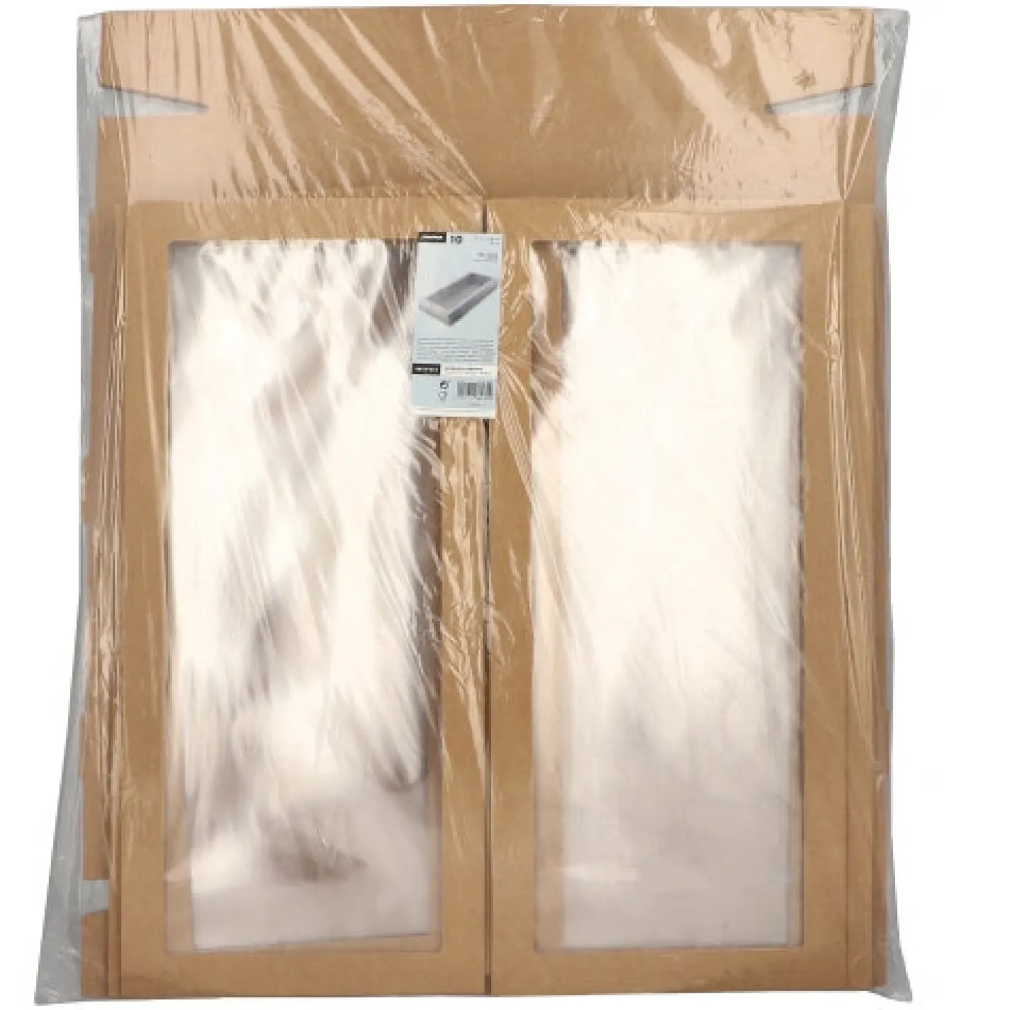 Starpak Transport- und Catering-Kartons, Pappe eckig 8 cm x 25,2 cm x 55,8 cm braun mit separatem Deckel und Sichtfenster aus PET