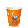 Starpak Trinkbecher für Kaltgetränke, Pappe 0,25 l Ø 8,97 cm, 10 cm orange