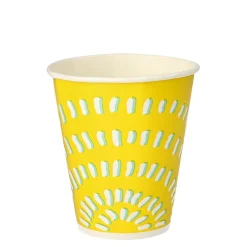 Starpak Trinkbecher für Kaltgetränke, Pappe 0,3 l Ø 8,97 cm, 10 cm gelb