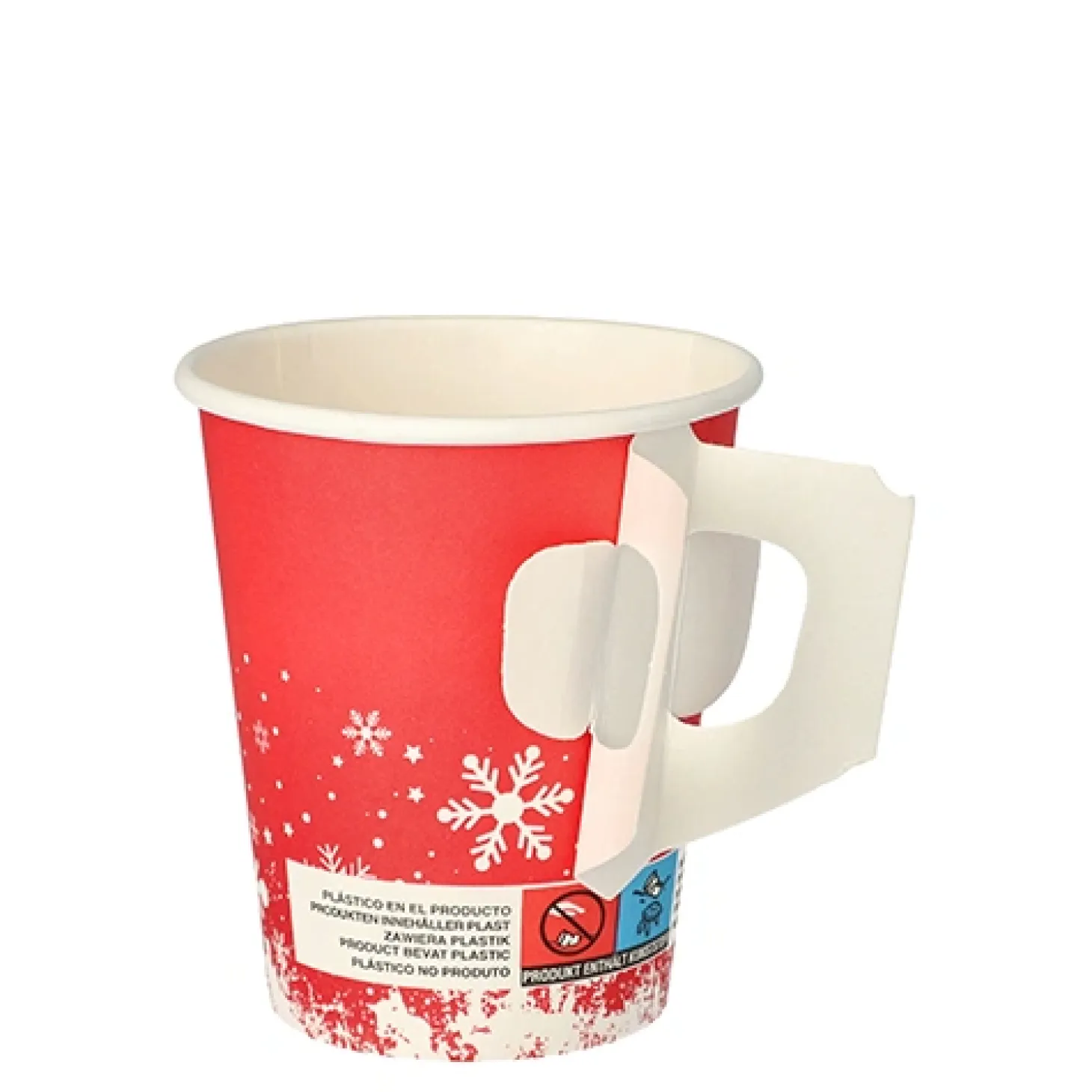 Starpak Trinkbecher mit Henkel, Pappe 0,2 l Ø 8 cm, 9,3 cm "Winter Time"