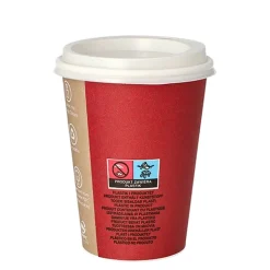 Starpak Trinkbecher, Pappe mit Deckel, PS "To Go" 0,3 l Ø 9 cm, 11,1 cm