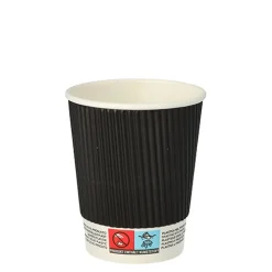 Starpak Trinkbecher, Pappe "To Go" 0,2 l Ø 8 cm, 9 cm Ripple Wall