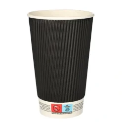 Starpak Trinkbecher, Pappe "To Go" 0,4 l Ø 9 cm, 13,7 cm Ripple Wall