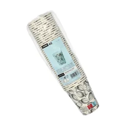 Starpak Trinkbecher, Pappe "To Go" 0,2 l Ø 8 cm, 9,1 cm weiß "Leaves"