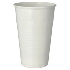 Starpak Trinkbecher, PP 0,5 l Ø 9,5 cm, 13,7 cm weiß mit Schaumrand