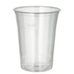 Starpak Trinkbecher, PS 0,4 l Ø 9,5 cm, 12 cm klar mit Schaumrand