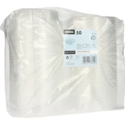Starpak Verpackungsbecher mit Klappdeckeln, PP 8-eckig 250 ml 2,8 cm x 11 cm x 11 cm transparent