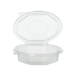 Starpak Verpackungsbecher mit Klappdeckeln, PP 8-eckig 250 ml 2,8 cm x 11 cm x 11 cm transparent