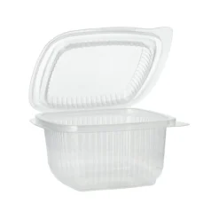 Starpak Verpackungsbecher mit Klappdeckeln, PP rechteckig 375 ml 6,2 cm x 11,5 cm x 12 cm transparent