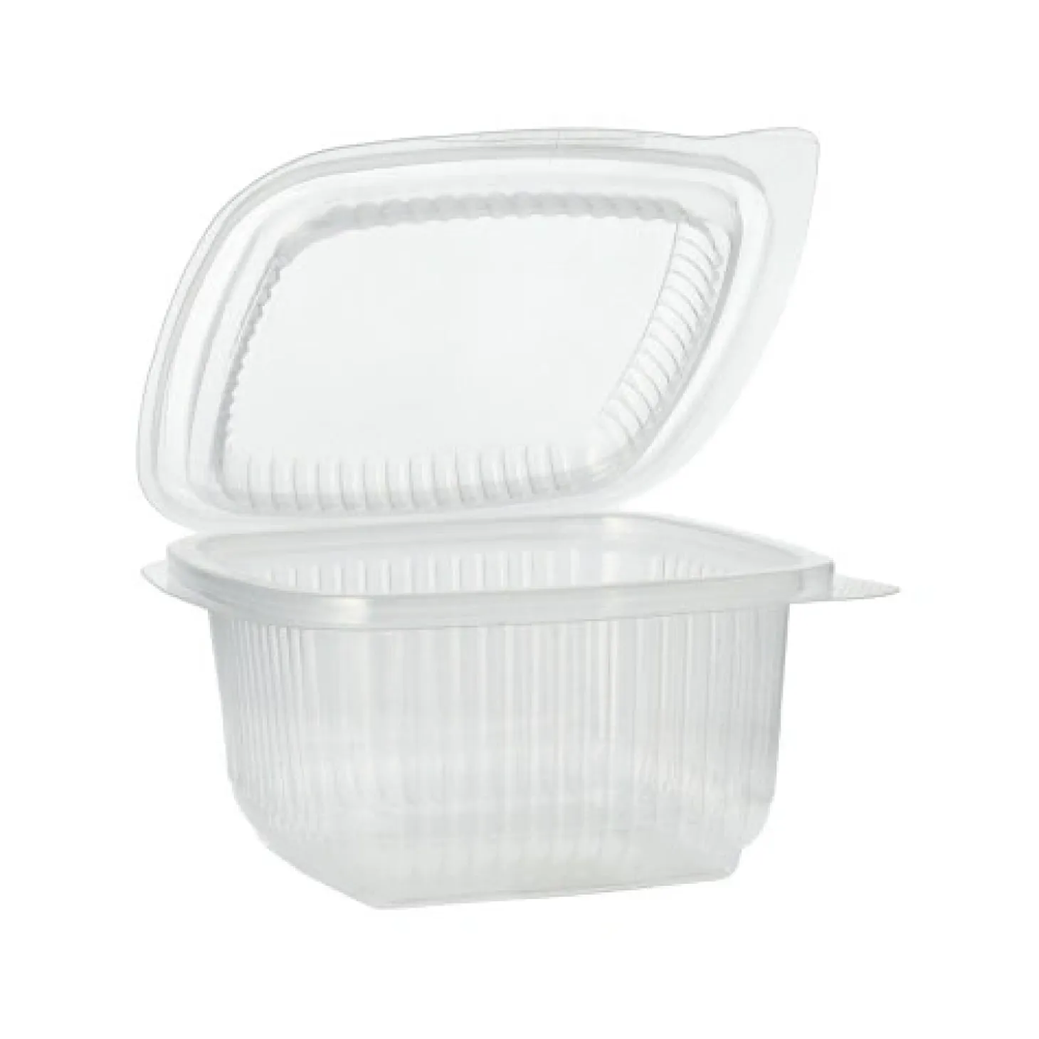 Starpak Verpackungsbecher mit Klappdeckeln, PP rechteckig 375 ml 6,2 cm x 11,5 cm x 12 cm transparent