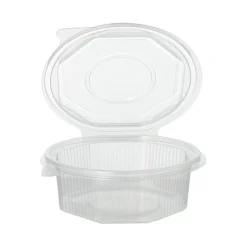 Starpak Verpackungsbecher mit Klappdeckeln, PP 8-eckig 375 ml 4,2 cm x 11 cm x 11 cm transparent