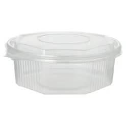Starpak Verpackungsbecher mit Klappdeckeln, PP 8-eckig 1,5 l 5,9 cm x 18 cm x 18 cm transparent