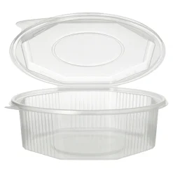 Starpak Verpackungsbecher mit Klappdeckeln, PP 8-eckig 1,5 l 5,9 cm x 18 cm x 18 cm transparent