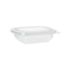 Starpak Verpackungsbecher mit Klappdeckeln, PP rechteckig 150 ml 4 cm x 11,5 cm x 12 cm transparent