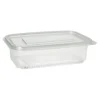 Starpak Verpackungsbecher mit Klappdeckeln, PP rechteckig 750 ml 5,3 cm x 13 cm x 19 cm transparent