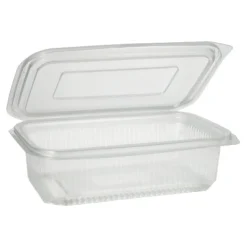 Starpak Verpackungsbecher mit Klappdeckeln, PP rechteckig 750 ml 5,3 cm x 13 cm x 19 cm transparent